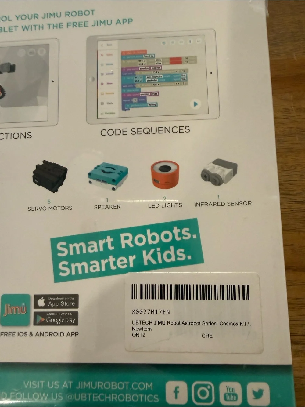 Jimu Robot Astrobot Series: Cosmos Kit - White, Red, Black NIB